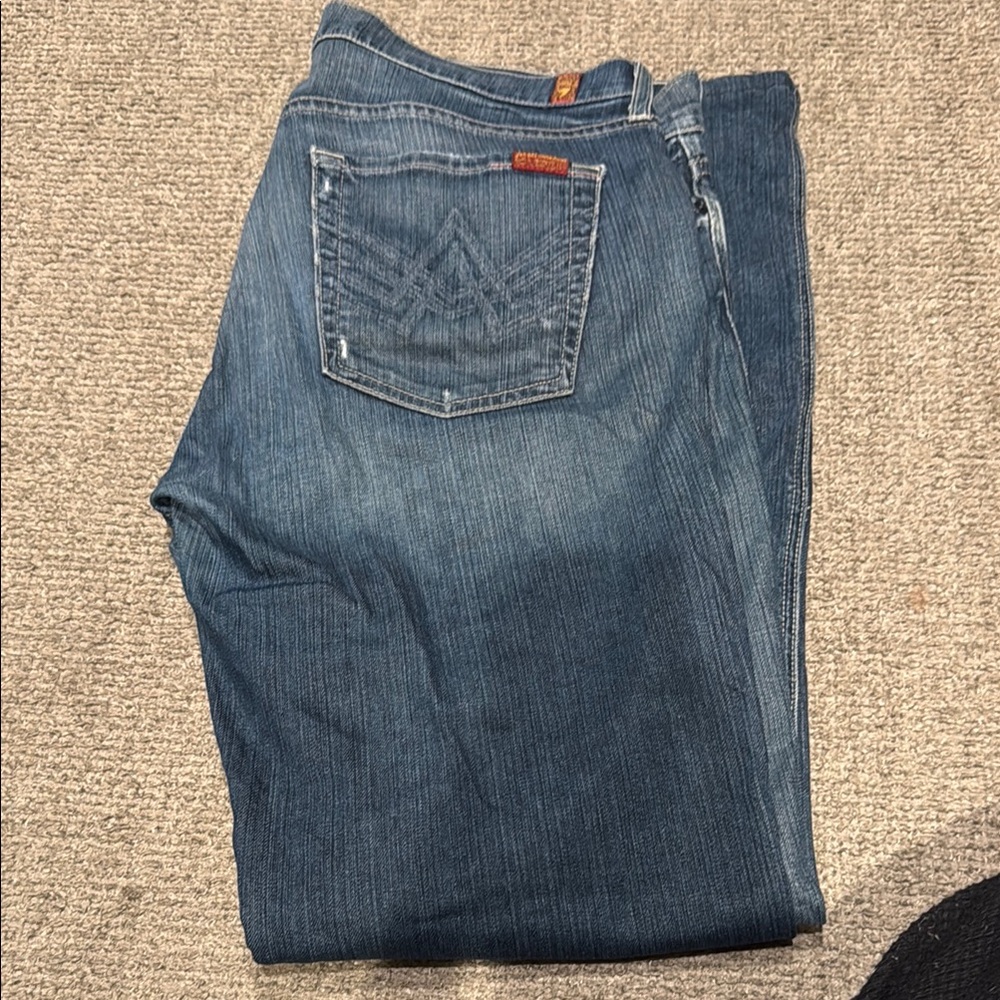 7 For All Mankind Blue Bootcut Jeans